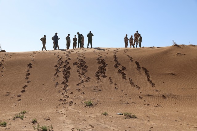 Planners for exercise African Lion 21 suvery a small arms weapons range during a visit to Morocco Jan. 20, 2021. Scheduled for June, African Lion, U.S. Africa Command's largest exercise, has increased interoperability among U.S. partners and...