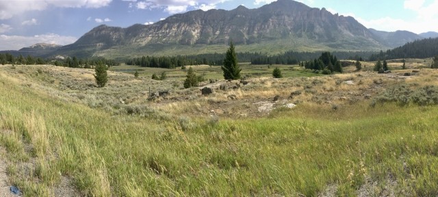 Mountains tower over the valleys where cyclists rode through as part of the Beartooth Challenge. (Photo via Marc Cattapan)