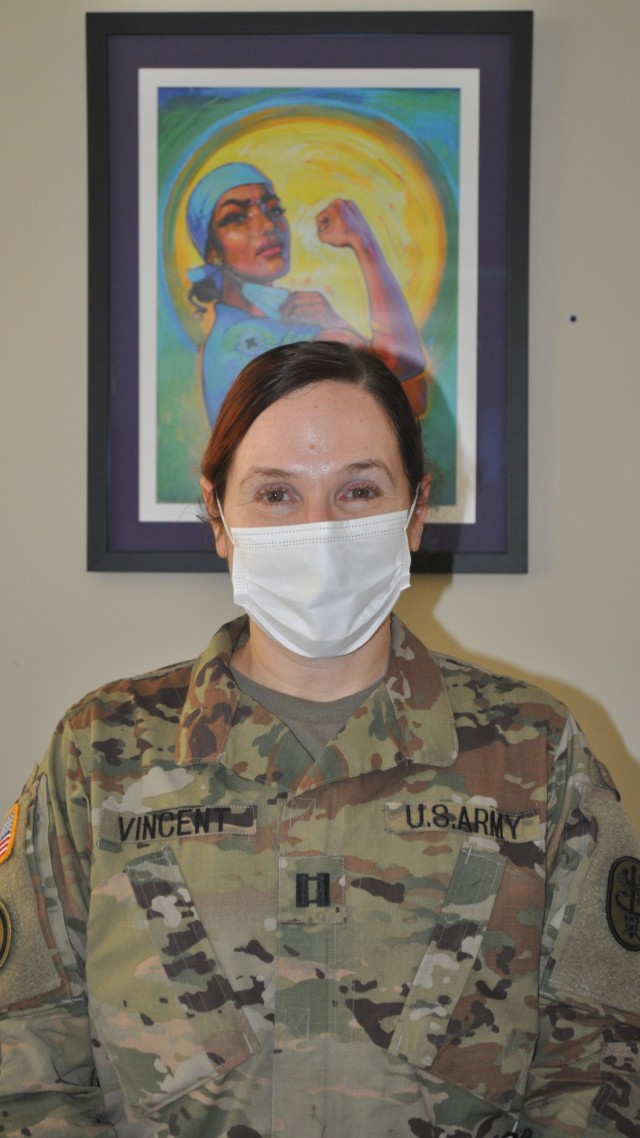 Martin Army Community Hospital Clinical Nurse Officer in Charge of Labor & Delivery Capt. Andrea Vincent helped spotlight all the diversity within the Army Nurse Corps for BMACH&#39;s ANC 120th Anniversary celebration.
