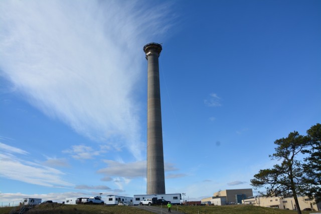The stack that the U.S. Army Corps of Engineers is dismantling at the Brookhaven National Laboratory.