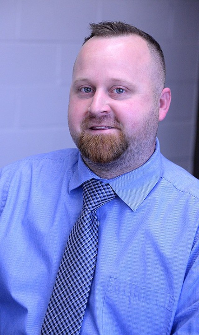 Josh Altice, workforce development specialist, Garrison Human Resources Department, was selected as the 2020 Garrison Professional of the Year for his exceptional service to the Fort Leavenworth workforce. Photo by Prudence Siebert/Fort...