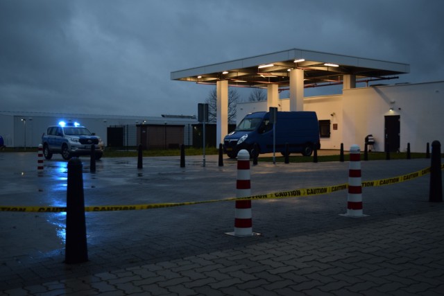 BRUNSSUM, Netherlands -- The military police at the Brunssum Site of U.S. Army Garrison Benelux in the Netherlands respond to a pair of suspicious parcels that arrive at the installation's community mail room during a training exercise. The event...