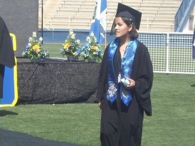 Perla Gonzalez, shown here during her college graduation from the University of California-Santa Barbara in 2006, is one of the first three NCOs to be accepted into the Army&#39;s Funded Legal Education Program, or FLEP.  The program selects active-duty Soldiers to attend law school full time and tuition free but must fulfill a service commitment to serve as an Army lawyer. The program was recently opened to noncommissioned officers in the ranks of sergeant through sergeant first class to apply. 