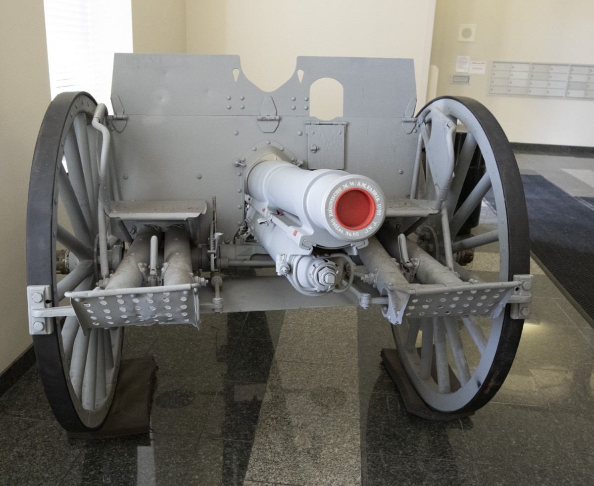 Early 20th Century artillery piece now on display in First Army