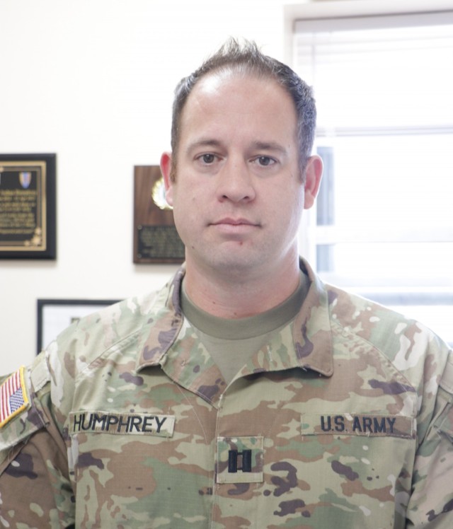 Capt. Joshua Humphrey serves with First Army Division East's 177th Armored Brigade and has been in the Army for 18 years.