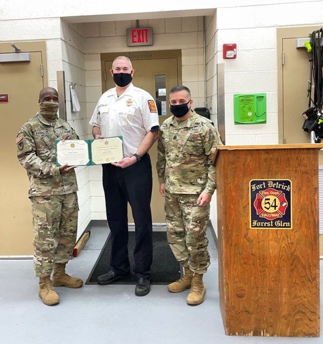 Fort Detrick says goodbye to Fire Captain Jeff Miller