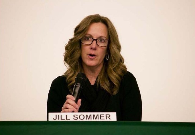Jill Sommer, then-Procuring Contracting Officer (PCO) and current branch chief, participates in a December 2017 Industry Exchange panel for the Information Technology Enterprise Solutions-Software (ITES-SW2) procurement at Fort Belvoir, Virginia....