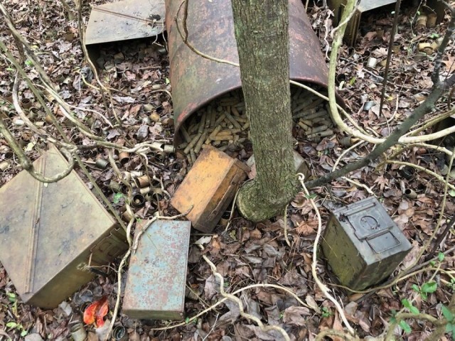 Some of the unexploded ordinance found by a hunter in Area 3B South.