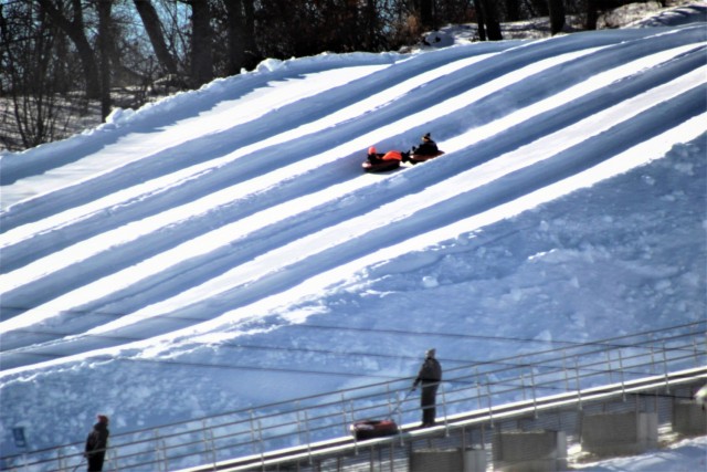 Personnel with Royall Middle School of Elroy, Wis., enjoy a school-specific snowtubing event Jan. 22, 2021, at Whitetail Ridge Ski Area at Fort McCoy, Wis. Whitetail Ridge, part of Fort McCoy’s Pine View Recreation Area, offers a variety of...