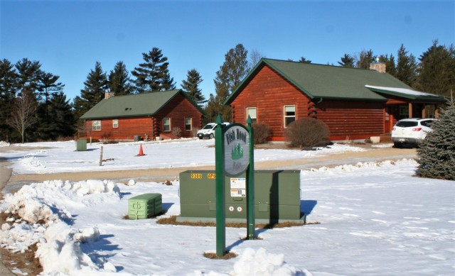 Cabins available for rent are shown Jan. 22, 2021, at Pine View Campground at Fort McCoy, Wis. Pine View Campground is part of Pine View Recreation Area. This area also includes Whitetail Ridge and Sportsman’s Range. The campground is nestled in...