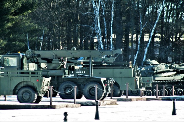 A scene of Equipment Park is shown Jan. 22, 2021, on a snowy day at Fort McCoy, Wis. Equipment Park is inside the installation’s historic Commemorative Area. The Equipment Park is an outdoor display of historic and present-day equipment...