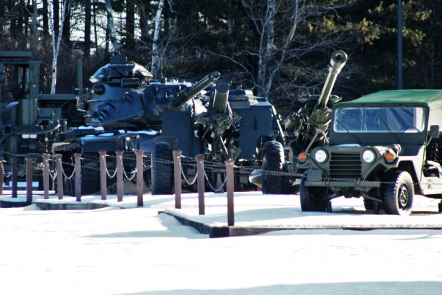 A scene of Equipment Park is shown Jan. 22, 2021, on a snowy day at Fort McCoy, Wis. Equipment Park is inside the installation’s historic Commemorative Area. The Equipment Park is an outdoor display of historic and present-day equipment...