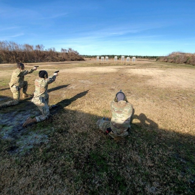 U.S. Army Soldiers assigned to Army Security Assistance Command's subordinate unit, the Security Assistance Training Management Organization, or SATMO, attend the Foreign Affairs Counter Threat course, held at Fort Bragg, NC, Dec. 2020. The course...