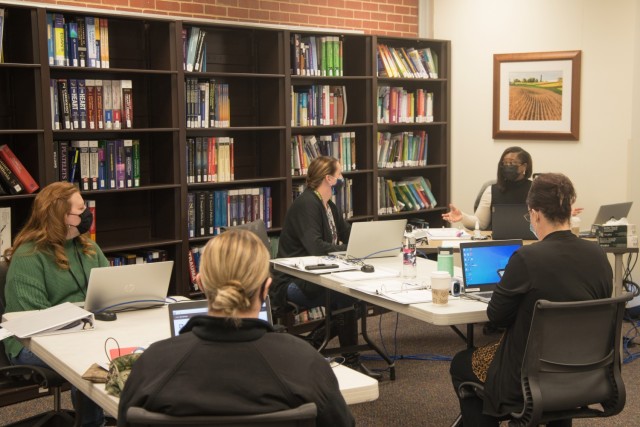 FORT LEONARD WOOD, Mo. – General Leonard Wood Army Community Hospital employees attend training Feb. 4 for MHS Genesis, an electronic health record for the Military Health System. MHS Genesis will provide a single health record for service...