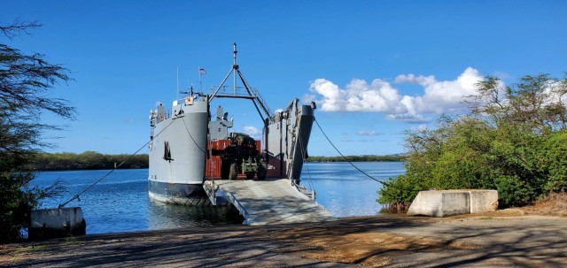 599th personnel support Army watercraft offload operations at West Loch