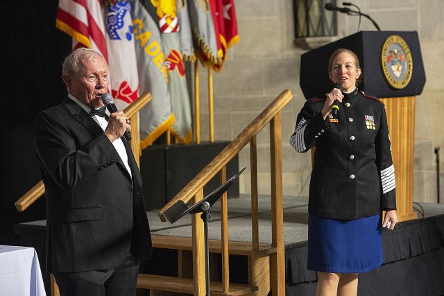 The U.S. Corps of Cadets hosted the 500th Night Banquet for Class of 2022 cadets with guest speaker retired Gen. Martin Dempsey Friday in Washington Hall. Dempsey spoke to the graduating class and then sang with the West Point Band’s Sgt. Maj....
