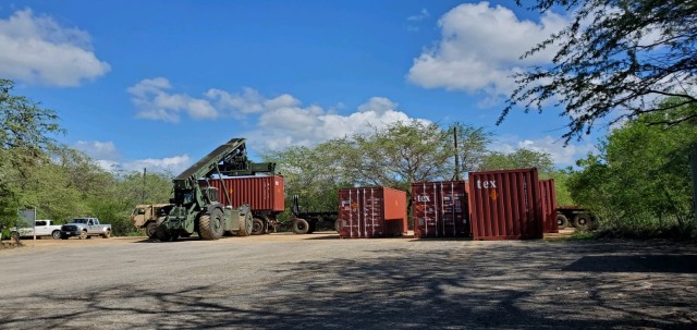 599th personnel support Army watercraft offload operations at West Loch