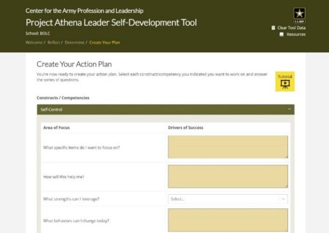 Step three Leader Self-Development Tool