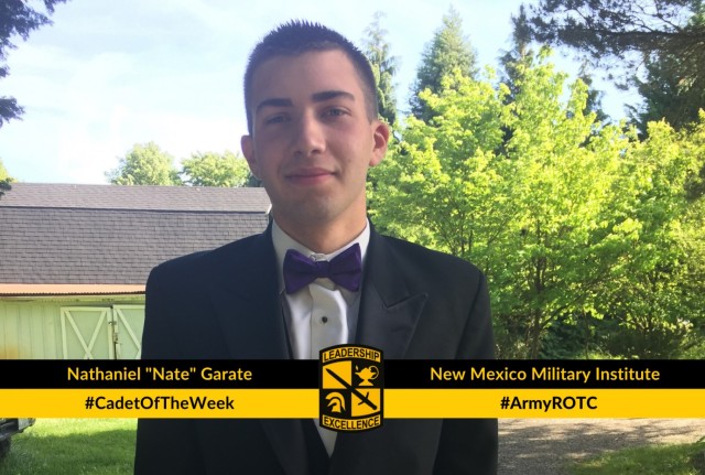 Cadet Nathaniel Garate from New Mexico Military Institute