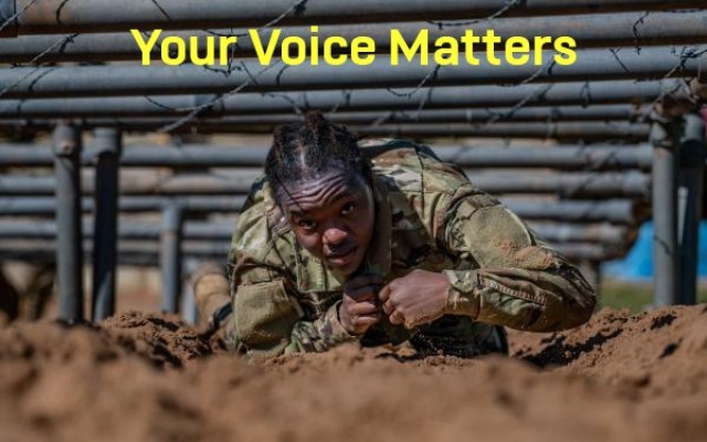 "Your Voice Matters" listening session graphic.

(U.S. Army Courtesy Graphic)