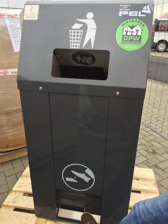 The new waste bins are compact and has a foot pedal so you don’t need to touch the bin to place trash in it.