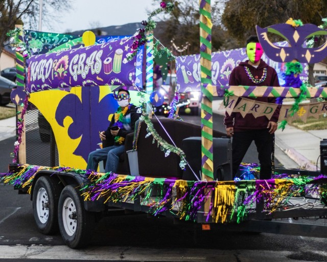 Placing second in the parade decorations contest was the 80th TASS Training Center float.