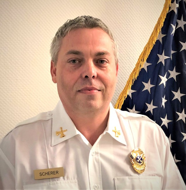 U.S. Army Garrison Rhineland-Pfalz&#39;s Chief Daniel Scherer, Miesau, Germany Fire Battalion Chief, was named the Civilian Fire Officer of the Year for 2020 by IMCOM-E.
(Courtesy Photo)