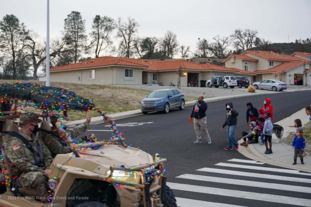 Fort Hunter Liggett residents ventured out to view the Mardi Gras festivities, February 11, 2021. Photo by Ivan Garcia, FMWR