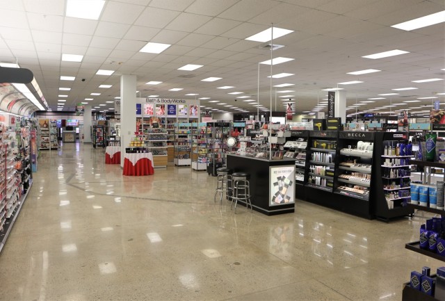 The 3,000 square-foot expansion to the main post Exchange can be seen in the newly renovated electronics department. The new addition, taken from a previous stockroom, allowed for extra room to the shopping floor.