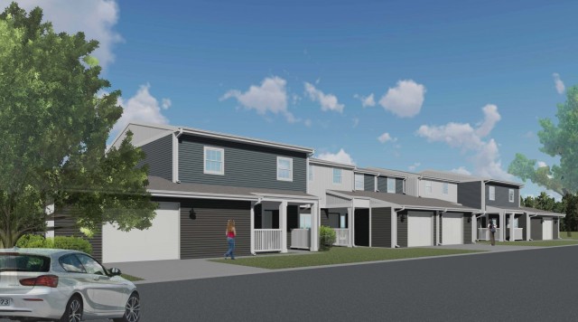 Conceptual exterior illustration of the renovations 170 New Hammond Heights homes will receive as part of the $87.4 million development project underway at Fort Campbell, Kentucky. Photo: Courtesy Lendlease