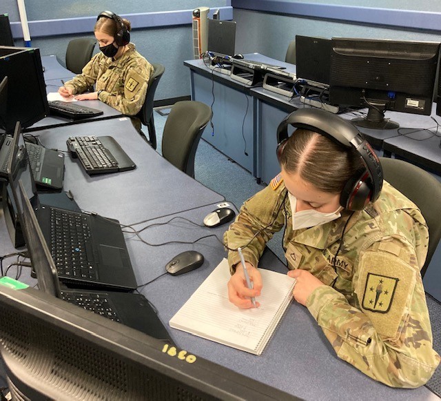 Students attending the Radar Repairer (94M) Advance Individual Training (AIT) course, at Fort Sill, Oklahoma conduct the DREN, AN/TPQ-53 RVS limited Unit Acceptance Test (UAT) to validate operability within the classroom environment. 