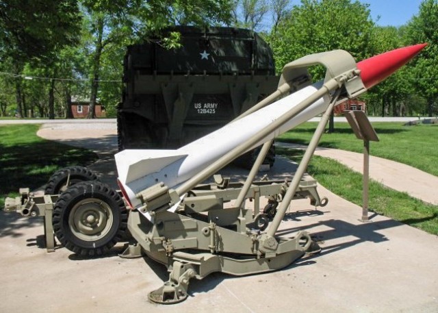 The Little John rocket system’s design started in 1955 and had three component parts: The rocket, an XM80 rocket launcher, and an XM505 two-wheel trailer. Both the launcher and the trailer were manufactured at Rock Island Arsenal in 1959-1960. The Little John rocket system will be included in one of the new exhibits of Rock Island Arsenal Museum. (Photo courtesy of U.S. Army)