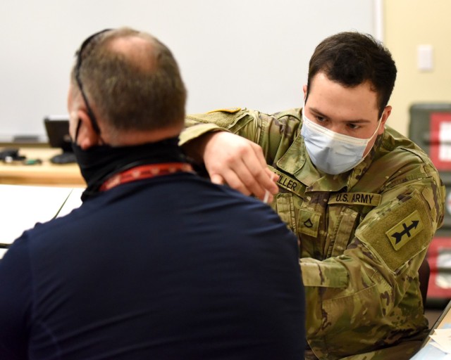 Michigan National Guard vaccinates military, DOD personnel