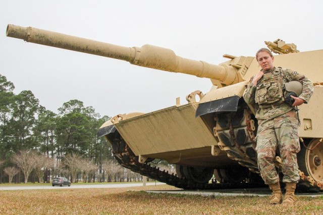 U.S. Army 1st Lt. Carlin Keally, an armor officer in the 3rd Infantry Division at Fort Stewart, Georgia, graduated from Georgetown University in 2018 with Bachelor’s degrees in both Arabic and theology. She is a native of Herndon, Virginia, where she graduated from Flinthill School in 2014. Keally spent nine months at Fort Benning, Georgia, where she completed various leadership courses. Upon arrival at Fort Stewart, she became a tank platoon leader in the 3rd Battalion, 69th Armor Regiment, 1st Armored Brigade Combat Team. She currently serves as the aide-de-camp for the deputy commanding general of readiness. “I joined the Army to do something useful and make a difference. I love my job because of the people I work with and the camaraderie we build.” (U.S. Army photo by Spc. Daniel Thompson)