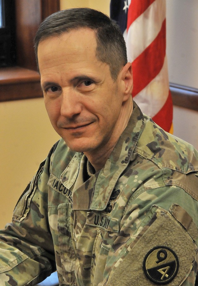 Brig. Gen. Stephen Iacovelli is a Citizen Soldier holding two positions as a reservist – deputy commanding general, Army Reserve, CASCOM; and commanding general, 94th Training Division (Force Sustainment) – but also is an executive with an information technology firm based in North Carolina’s Research Triangle area (photo by T. Anthony Bell).