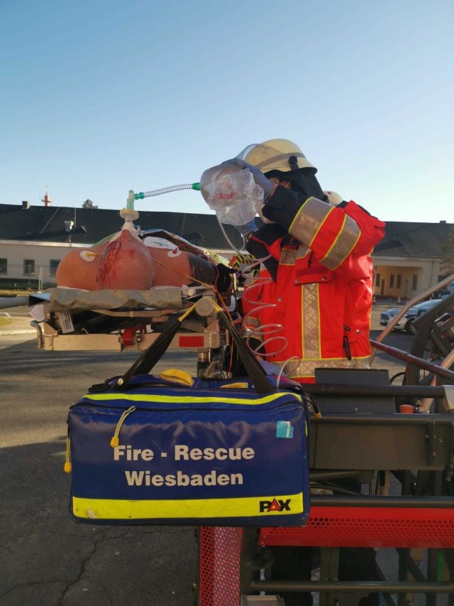WIESBADEN, Germany - Photo does not show actual injuries (photo credit: USAG Wiesbaden Fire Department)