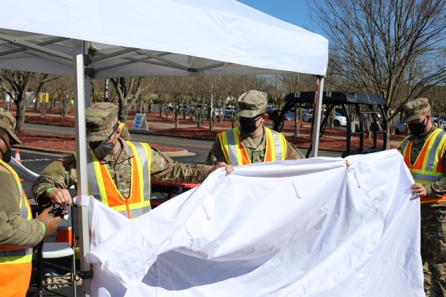 North Carolina Guard supports mass vaccination clinic