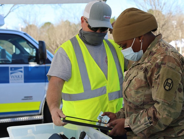 North Carolina Guard supports mass vaccination clinic
