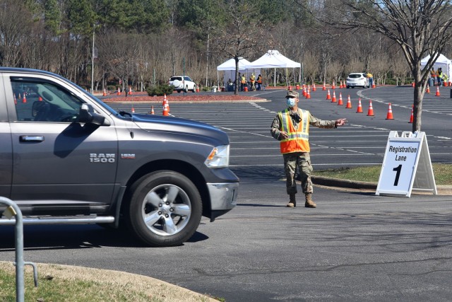 North Carolina Guard supports mass vaccination clinic