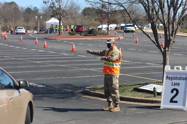 North Carolina Guard supports mass vaccination clinic