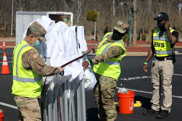 North Carolina Guard supports mass vaccination clinic
