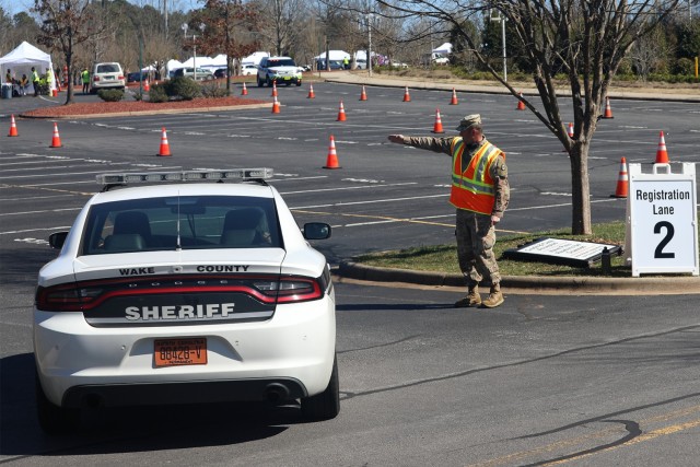 North Carolina Guard supports mass vaccination clinic