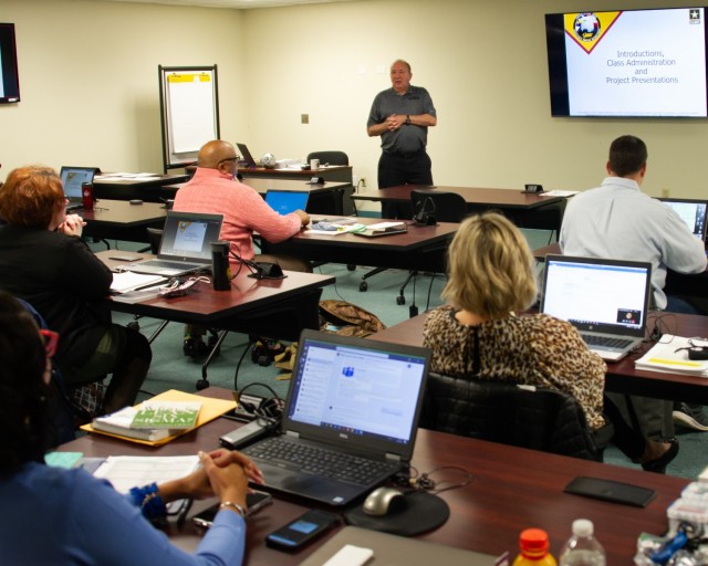 Students participate in a Lean Six Sigma class March 1, 2021, at Fort McCoy, Wis. This training is part of a broader garrison initiative to develop its workforce by educating and training them with tools and techniques to improve their project...