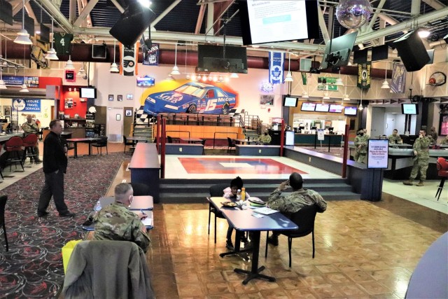 Army Community Service Director Kevin Herman provides remarks during the 2021 Army Emergency Relief Campaign Breakfast on Feb. 25, 2021, at Fort McCoy, Wis. The breakfast helped begin the 79th fundraising campaign for Army Emergency Relief, or...