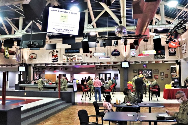 Fort McCoy workforce and community members participate in the 2021 Army Emergency Relief Campaign Breakfast on Feb. 25, 2021, at Fort McCoy, Wis. The breakfast helped begin the 79th fundraising campaign for Army Emergency Relief, or AER. The AER...