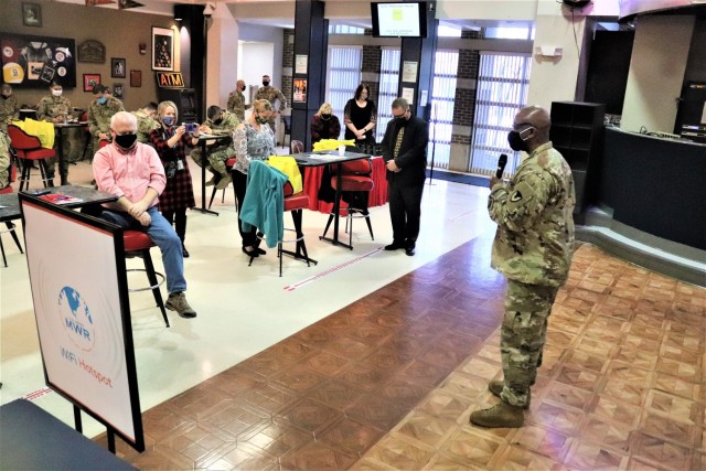Fort McCoy workforce and community members participate in the 2021 Army Emergency Relief Campaign Breakfast on Feb. 25, 2021, at Fort McCoy, Wis. The breakfast helped begin the 79th fundraising campaign for Army Emergency Relief, or AER. The AER...