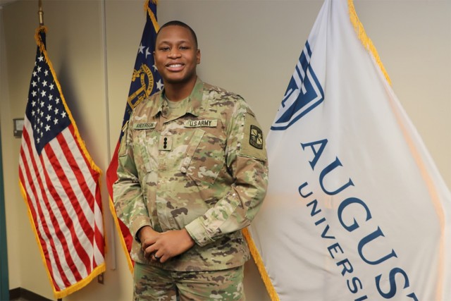 Cadet Emmanuel Anderson has worn a lot of hats - that of an enlisted Intelligence Analyst, then later as a Satellite Communications Operator and Maintainer, a drill sergeant’s campaign hat, to now that of an ROTC Cadet with Augusta University.