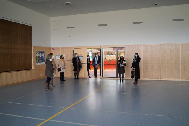 During the guided tour through the Netzaberg Child and Youth Services complex, CYS Coordinator Liwliwa Markey provided an overview of the risk mitigation protocols of HPCON B that allow gymnasium use to a limited capacity, March 11, 2021.