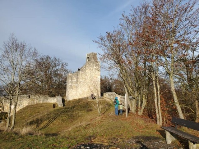The castle grounds of Burgruine Velburg on Nov. 21, 2020.