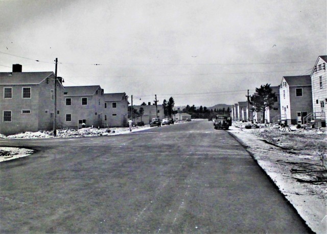 This historical Army photo shows military construction of barracks and other buildings on the 200 block of the cantonment area July 20, 1942, at Fort McCoy, Wis. The installation was then called Camp McCoy. Construction like this took place all...